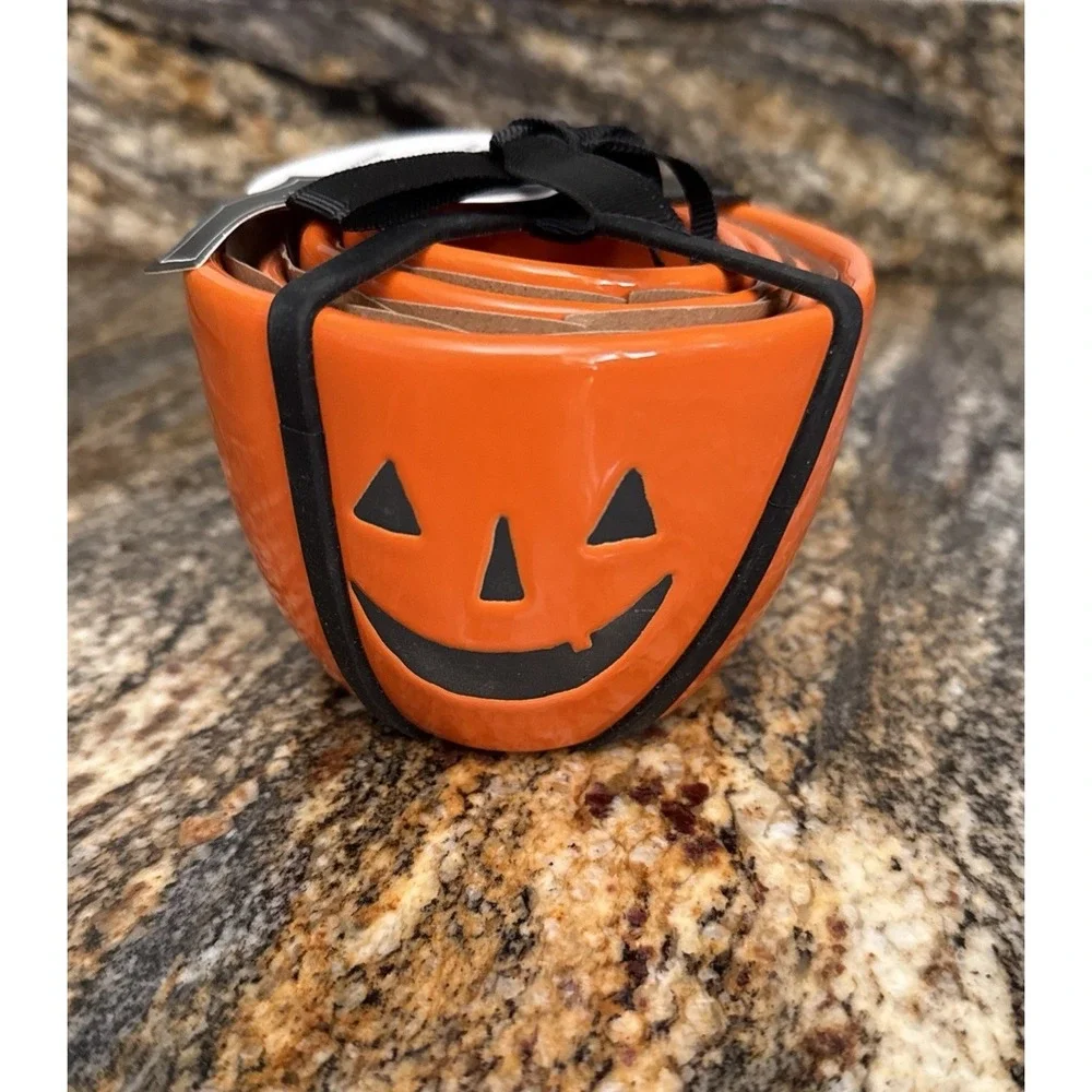 Rae Dunn Jack-O'-Lantern Pumpkin Halloween Baking Measuring Cups Set NEW